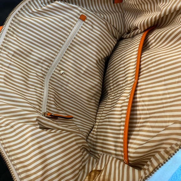 Kate Spade Cream Canvas Tote with Gold Logo - Picture 7 of 10